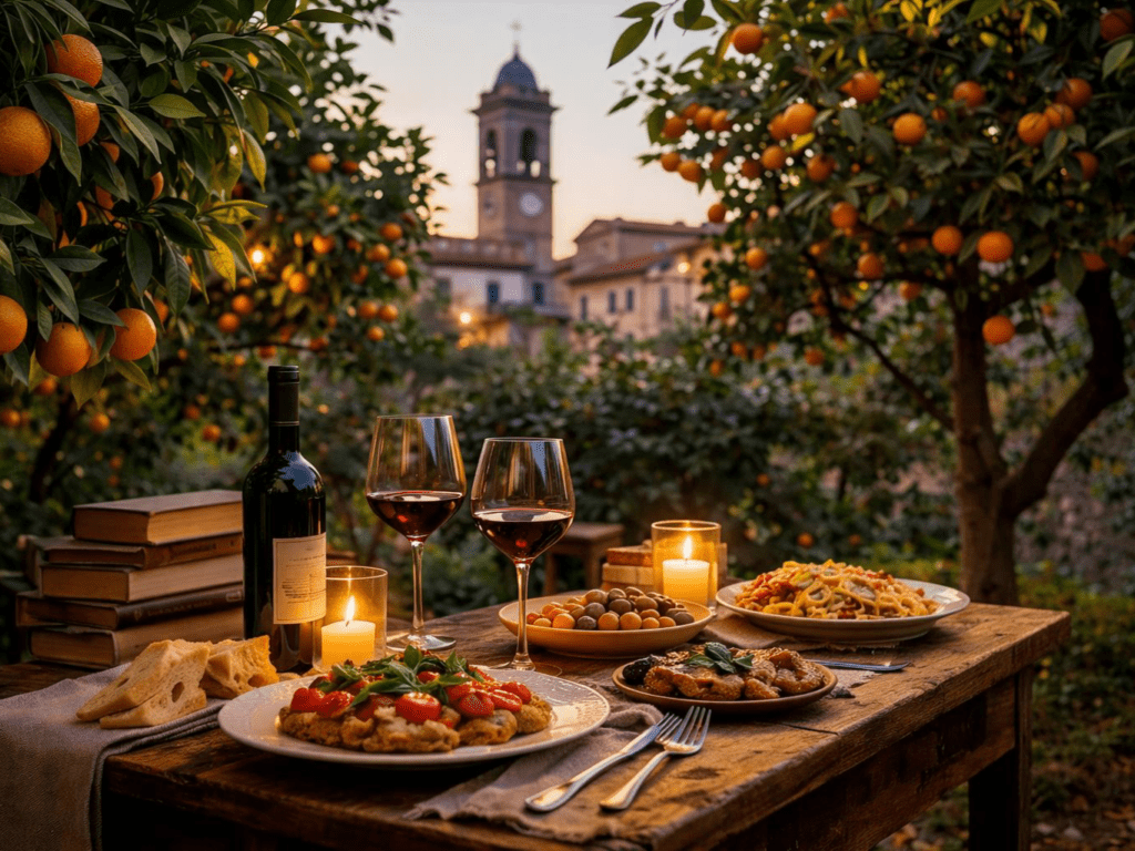 Dinner Mandarini Cicciano Books art and Wine